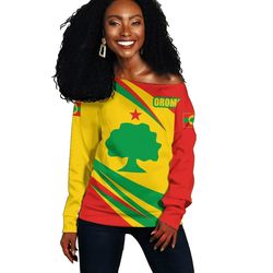 oromo flag fantasy women's off shoulder, african women off shoulder for women