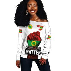 oromo lives matter women's women's off shoulder, african women off shoulder for women