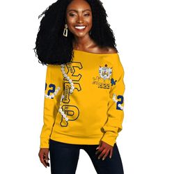 sigma gamma rho pearl yellow offshoulder, african women off shoulder for women