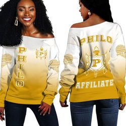 philo affiliates gradient off shoulder sweaters, african women off shoulder for women