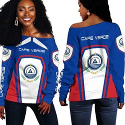 cape verde women's off shoulder sweaters, african women off shoulder for women