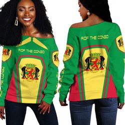 republic of the congo women's off shoulder sweaters, african women off shoulder for women