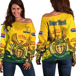 south africa yellow version special women's off shoulder sweatshirt, african women off shoulder for women