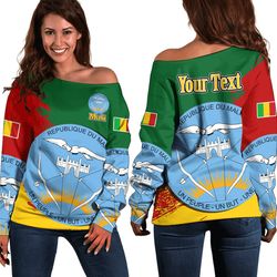 mali special women's off shoulder sweatshirt, african women off shoulder for women