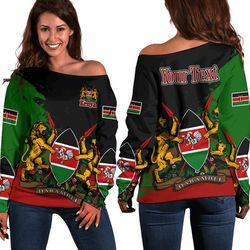 kenya special women's off shoulder sweatshirt, african women off shoulder for women
