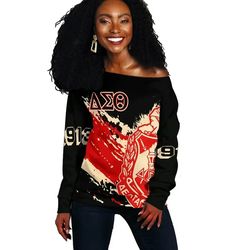 delta sigma theta offshoulder - tip style 03, african women off shoulder for women