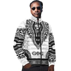 groove phi groove dashiki (white) padded jackets 01, african padded jacket for men women