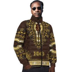 Iota Phi Theta Dashiki Padded Jackets, African Padded Jacket For Men Women