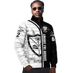 groove phi groove in my heart padded jackets 01, african padded jacket for men women