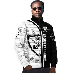 custom groove phi groove in my heart padded jackets 01, african padded jacket for men women