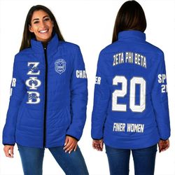 custom zeta phi beta (blue) padded jackets 01, african padded jacket for men women