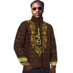 iota phi theta hye won hye dashiki padded jackets, african padded jacket for men women