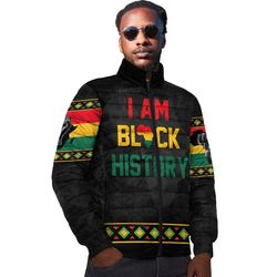 black history padded jackets, african padded jacket for men women