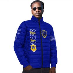 custom kkp (blue) padded jacket, african padded jacket for men women