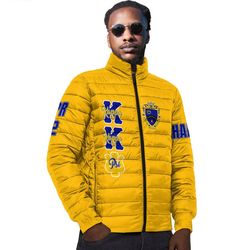 custom kkp (yellow) padded jacket, african padded jacket for men women