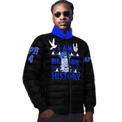 phi beta sigma black history padded jacket 01, african padded jacket for men women