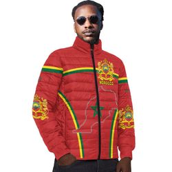 morocco active flag padded jacket, african padded jacket for men women