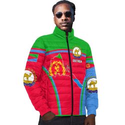 eritrea active flag padded jacket, african padded jacket for men women