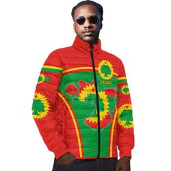 oromo active flag padded jacket, african padded jacket for men women