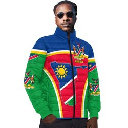 namibia active flag padded jacket, african padded jacket for men women