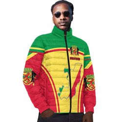 republic of the congo active flag padded jacket, african padded jacket for men women