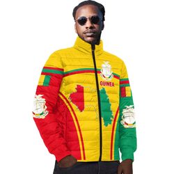 guinea active flag padded jacket, african padded jacket for men women