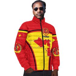 tigray active flag padded jacket, african padded jacket for men women