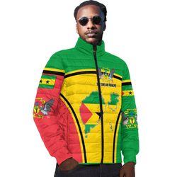 sao tome and principe active flag padded jacket, african padded jacket for men women