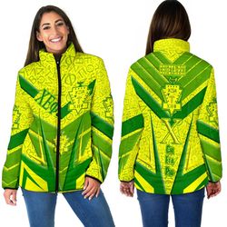 chi eta phi sporty style women padded jacket, african padded jacket for men women