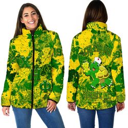 chi eta phi sport style women padded jacket, african padded jacket for men women