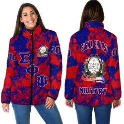 sigma phi psi sport style women padded jacket, african padded jacket for men women