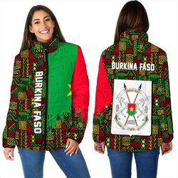 burkina faso women's padded jacket kente pattern, african padded jacket for men women