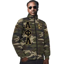 custom alpha phi alpha unique padded jacket 01, african padded jacket for men women