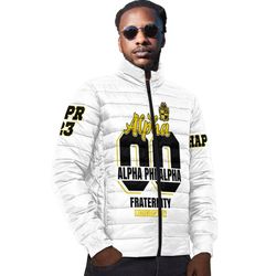 (custom) africa zone padded jacket - alpha phi alpha fraternity and sphinx, african padded jacket for men women