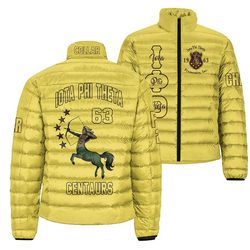 (custom) iota phi theta fraternity centaur padded jackets 01, african padded jacket for men women