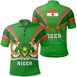 Niger Polo Shirt Tusk Style, African Polo Shirt For Men Women