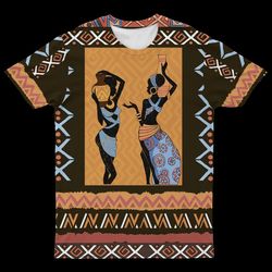 african women printed mudcloth t-shirt, african t-shirt for men women