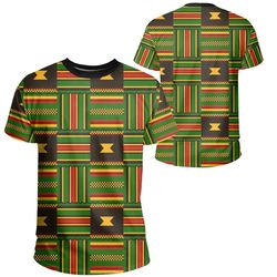 Ghanaian Pattern Kente Tee, African T-shirt For Men Women