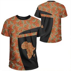 ankara cloth - african flora tee - sport style, african t-shirt for men women