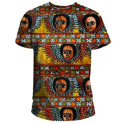 Debre Birhan Selassie Church Pattern T-shirt, African T-shirt For Men Women