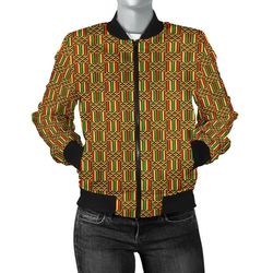 kente cloth - ambesonne bomber women, african bomber jacket for men women