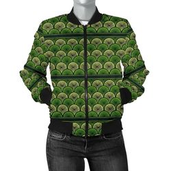 ankara cloth - cowrie waves bomber women, african bomber jacket for men women