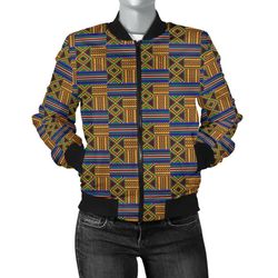 kente cloth - adofowaa awaamu bomber women, african bomber jacket for men women