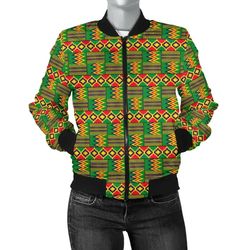 kente cloth - reggae golden bomber women, african bomber jacket for men women