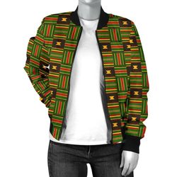 kente cloth - ghanaian pattern bomber women, african bomber jacket for men women