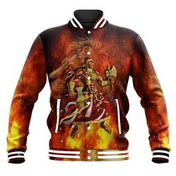 Shango Lion Baseball Jacket - Hannah Style, African Baseball Jacket For Men Women