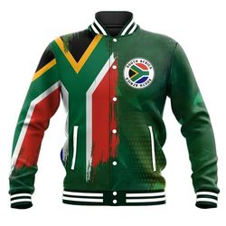 South Africa Flag Baseball Jacket - Fid Style, African Baseball Jacket For Men Women