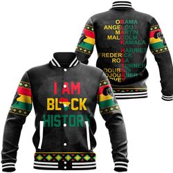 black history baseball jackets, african baseball jacket for men women