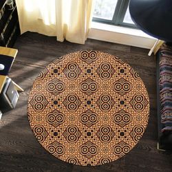 cultrure kitenge round carpet, african rug for home