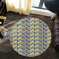 ankara geometric round carpet, african rugs, round rugs for home